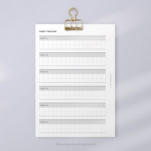 30 Day Habit Tracker Printable A6 Habit Tracker, Goal Tracker, Routine ...