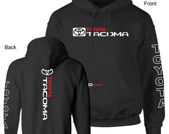 Tacoma Toyota,2, Racing, Trd Pro, Pickup Truck, OffRoad, Full, Unisex Black Hoodie