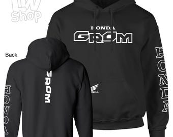 Grom Motorcycle Racing, Hon. Bike, H.gm, Unisex Black Hoodie
