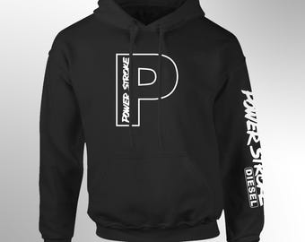 Power Stroke, Diesel, Truck, FS, Unisex C. Black Hoodie
