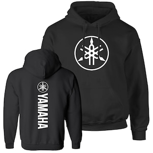 Motorcycle Racing, Yamaha, Unisex Black Hoodie