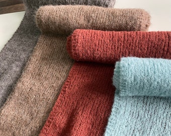 Handgebreide alpaca en zijden sjaal - unisex sjaals - handgemaakte accessoires