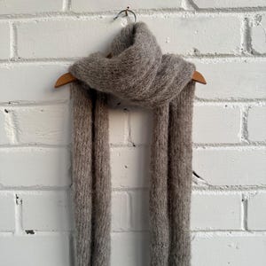 Handgebreide alpaca-zijden sjaal: hypoallergene wolmix