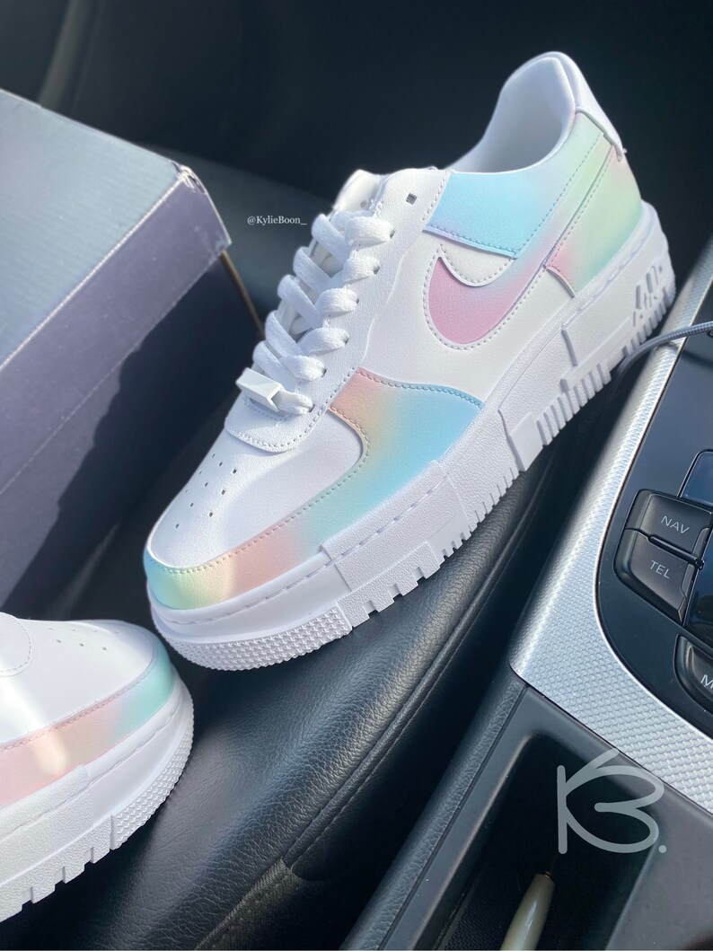 Nike Air Force One X Kylie Boon pastels Etsy
