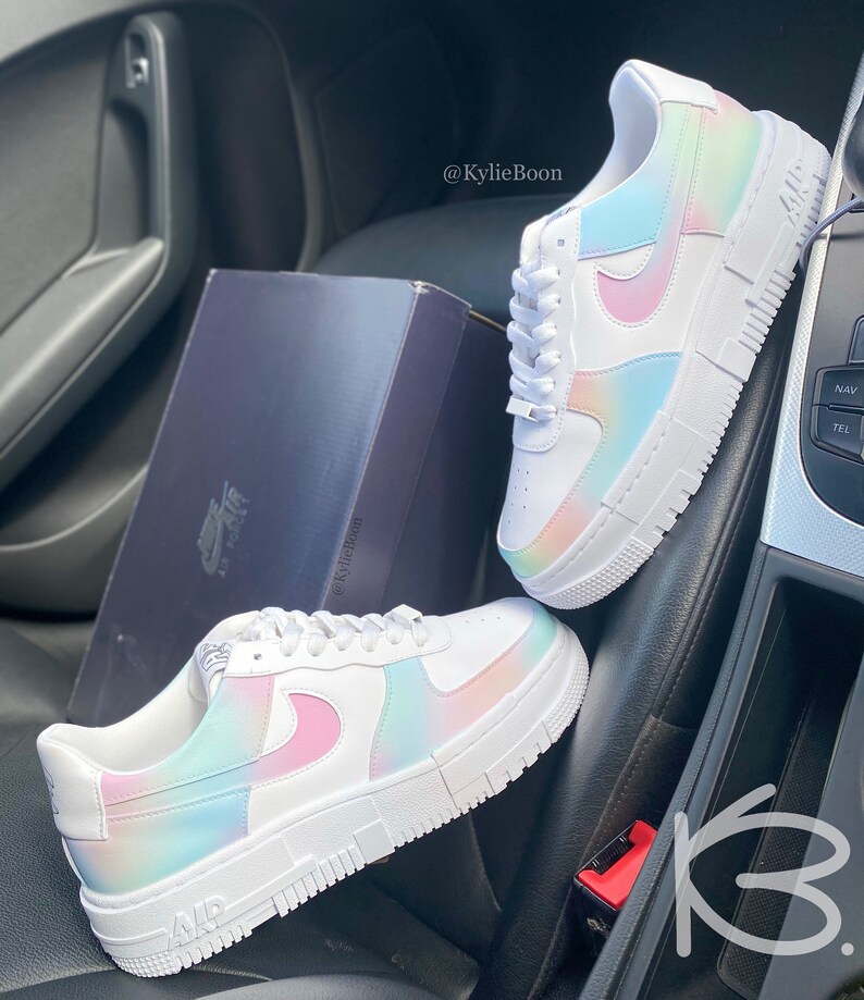 Nike Air Force One X Kylie Boon pastels Etsy