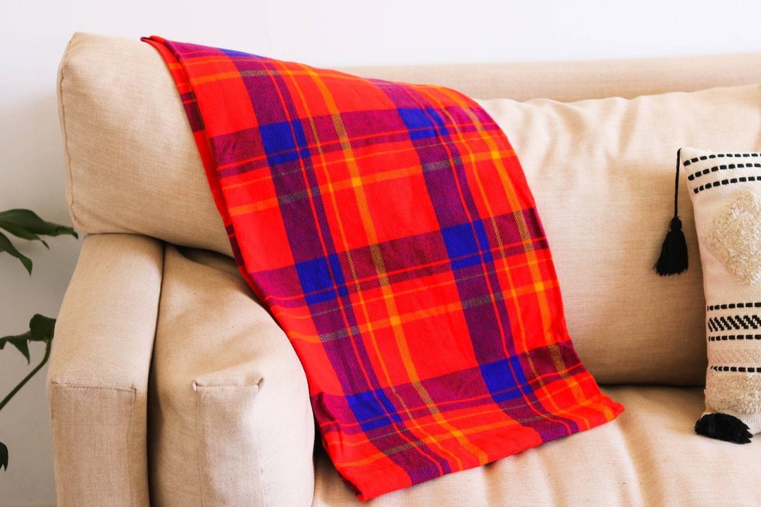 African Maasai Blanket , Maasai Fabrics , Kenyan Kikoy , African Print