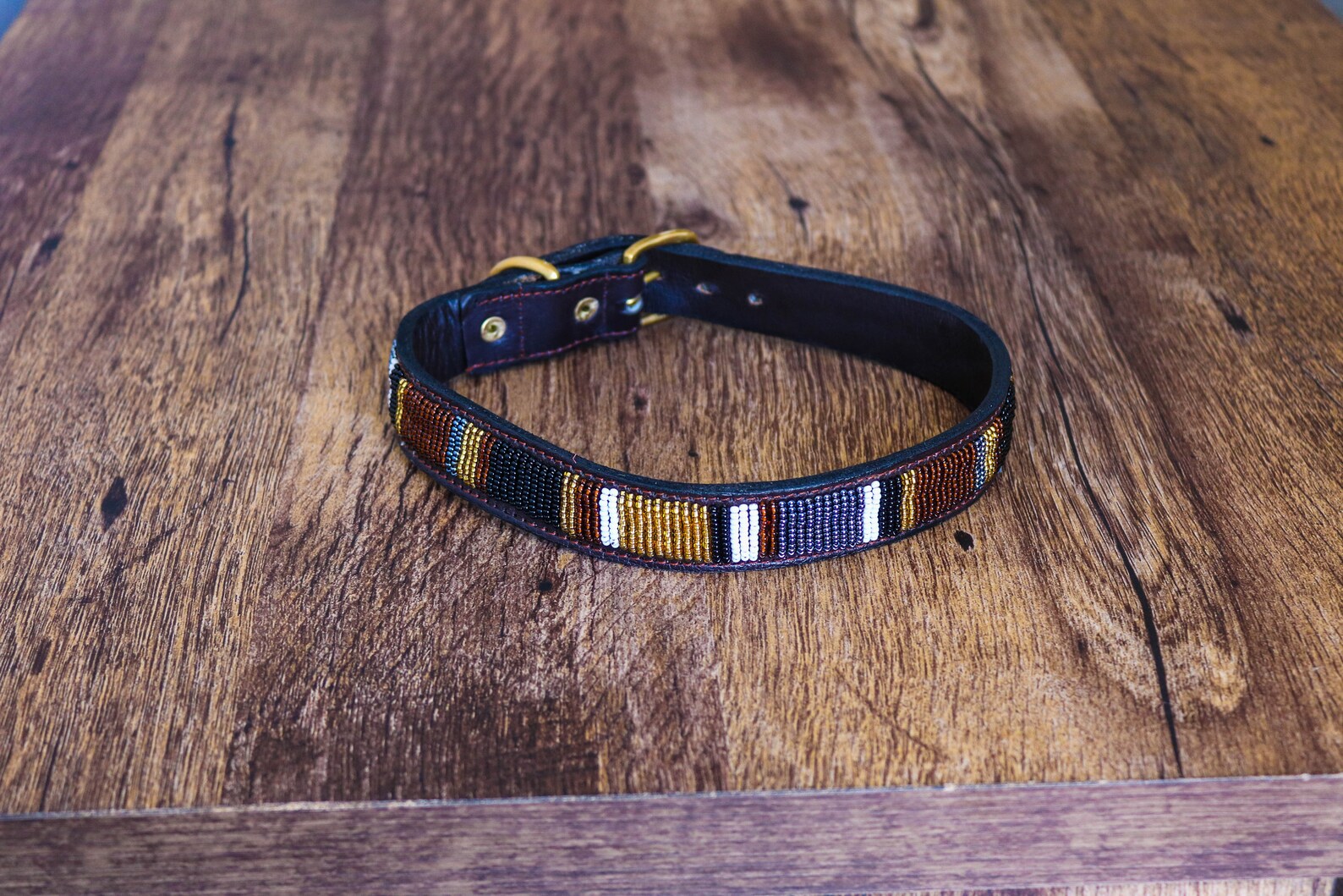 SALE African Beaded Collar Handmade Dog Collar Maasai Etsy