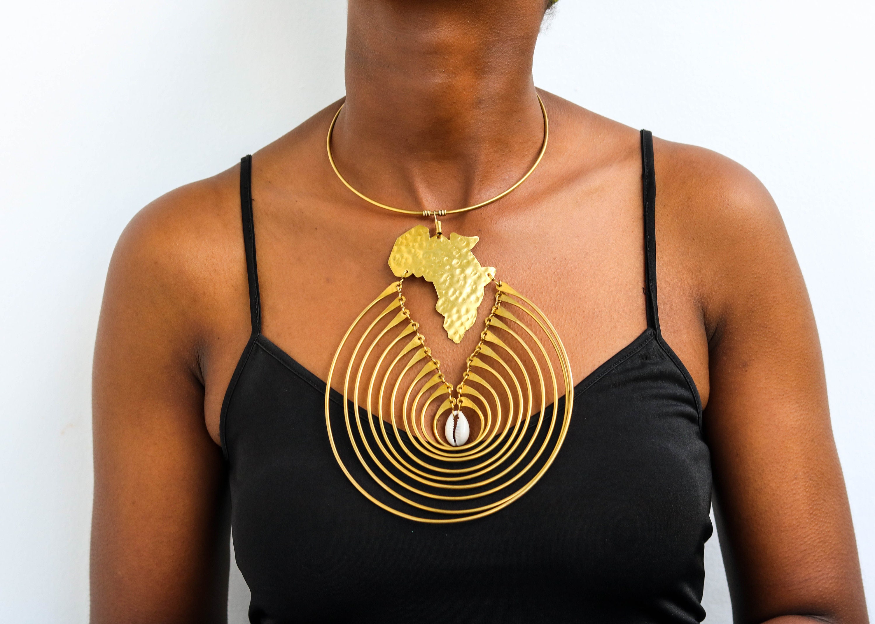African Brass necklace, Brass jewelry, African jewelry for women, Tribal necklace, One size fits all, Christmas Gift for her, Moms gift
