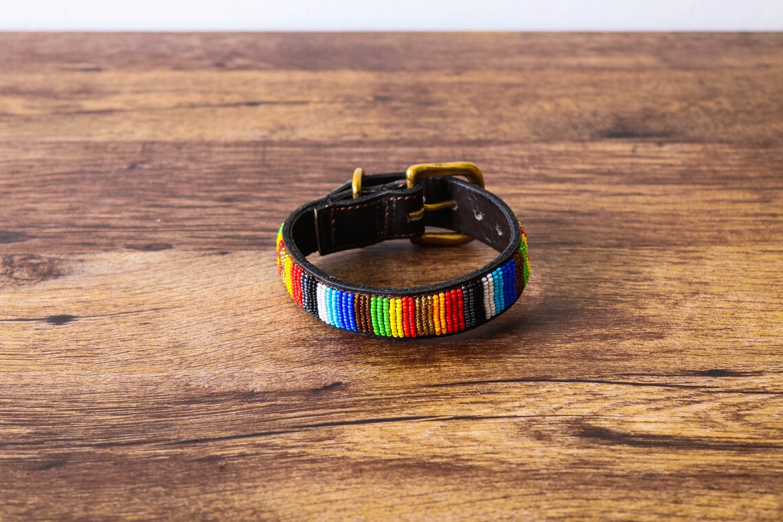 SALE Maasai Beaded Collar African Dog Collar Handmade Collar Etsy
