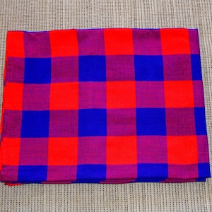 African Maasai Shuka, Maasai Fabrics , Kenyan Kikoy , African Print , African Fabric, African Throw blanket, Safari blanket, Sarong imagem 1