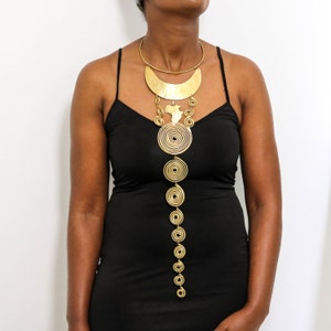 Collier africain en laiton, Bijoux en laiton, Bijoux africains pour femme, Collier tribal, Taille unique, Cadeau de Noël pour elle, Cadeau pour maman