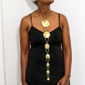 Collier africain en laiton, Bijoux en laiton, Bijoux africains pour femme, Collier tribal, Taille unique, Cadeau de Noël pour elle, Cadeau pour maman