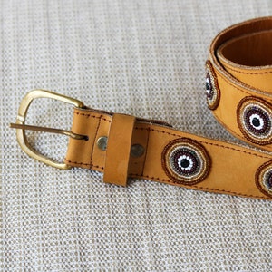 African Beaded Belt, Handmade Leather Belt, Maasai Beaded Belt, Unisex ...
