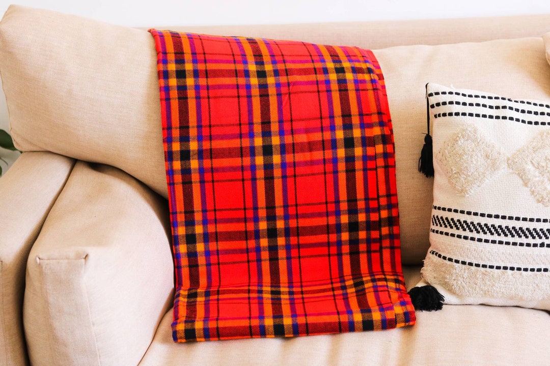 African Maasai Blanket , Maasai Fabrics , Kenyan Kikoy , African Print