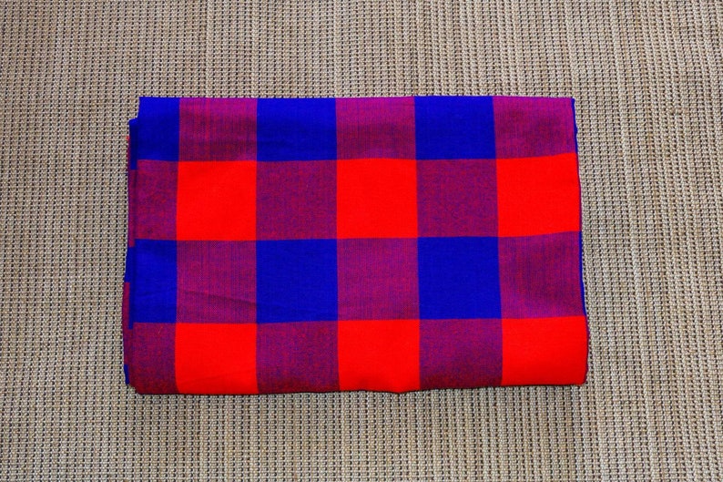 African Maasai Shuka, Maasai Fabrics , Kenyan Kikoy , African Print , African Fabric, African Throw blanket, Safari blanket, Sarong image 4