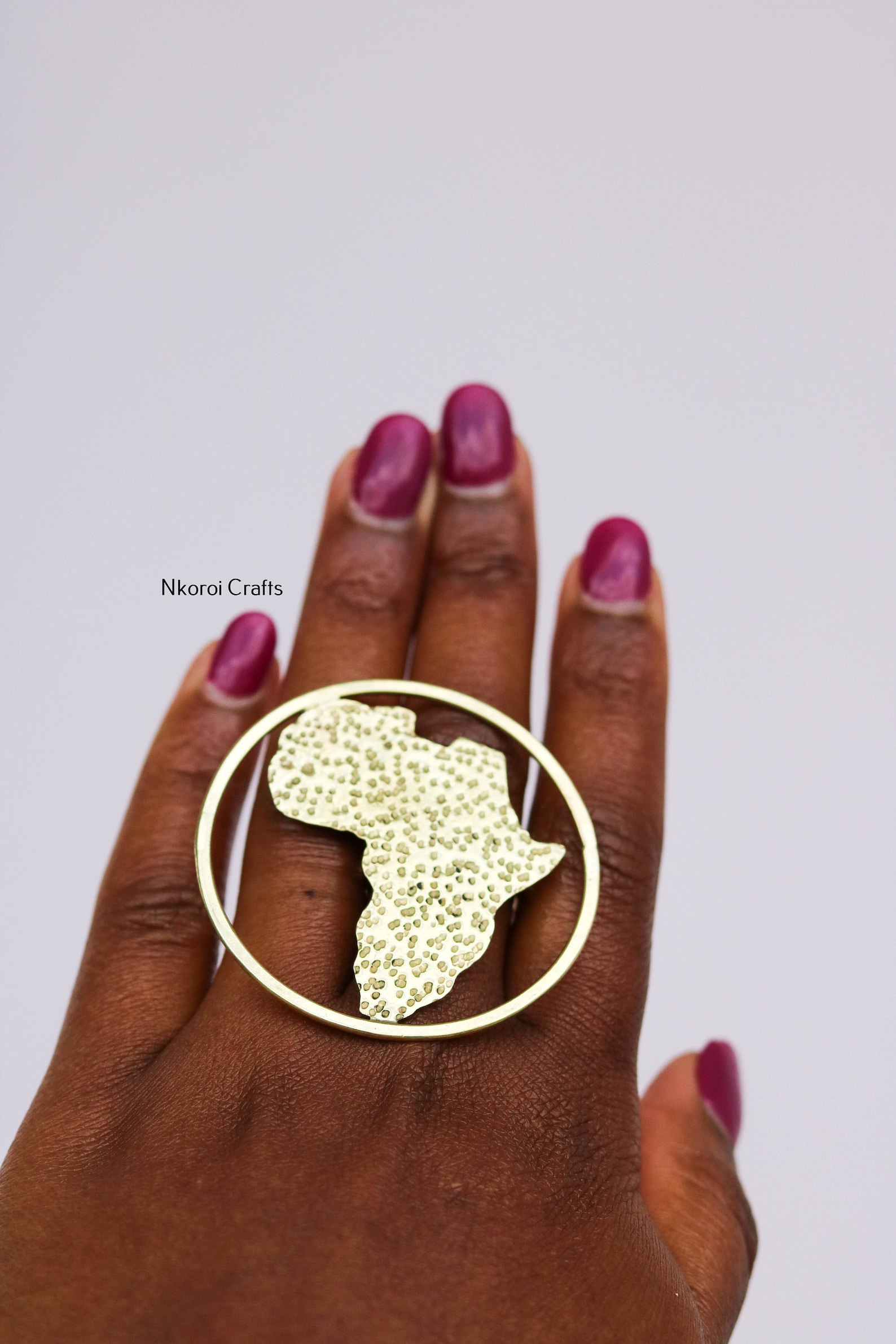 African Map Brass Ring African Brass Jewelry Metal Rings - Etsy