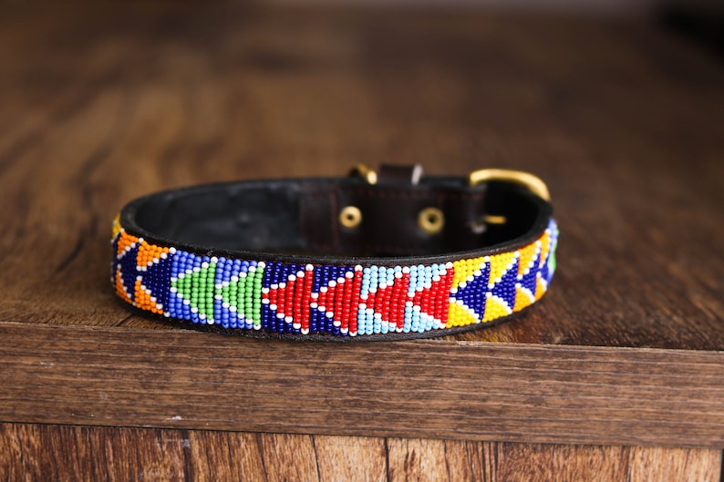 Limited Special Price African Beaded Collar Handmade Dog Lea collar Free shipping Maasai