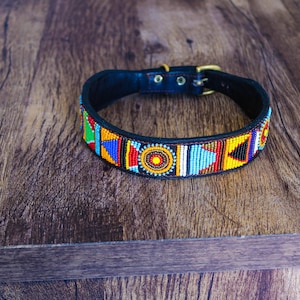 Maasai Beaded Collar, African Dog Collar, Handmade Collar , Tribal ...
