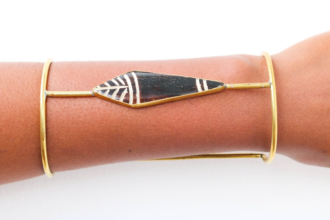 African Brass Bracelets Brass Bone Bracelets Brass Jewelry Etsy