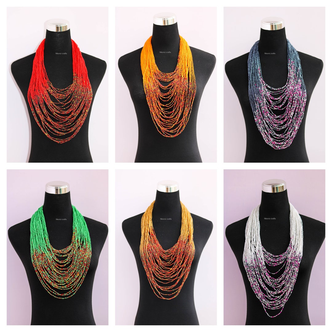 African Beaded Necklaces, Beaded Necklaces for Women, Maasai Necklaces