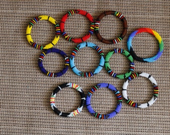 SALE African beaded bracelets, Zulu Beaded bracelets, Maasai Wrist bracelets, African Beaded jewelry, Christmas gift for her, Moms gift