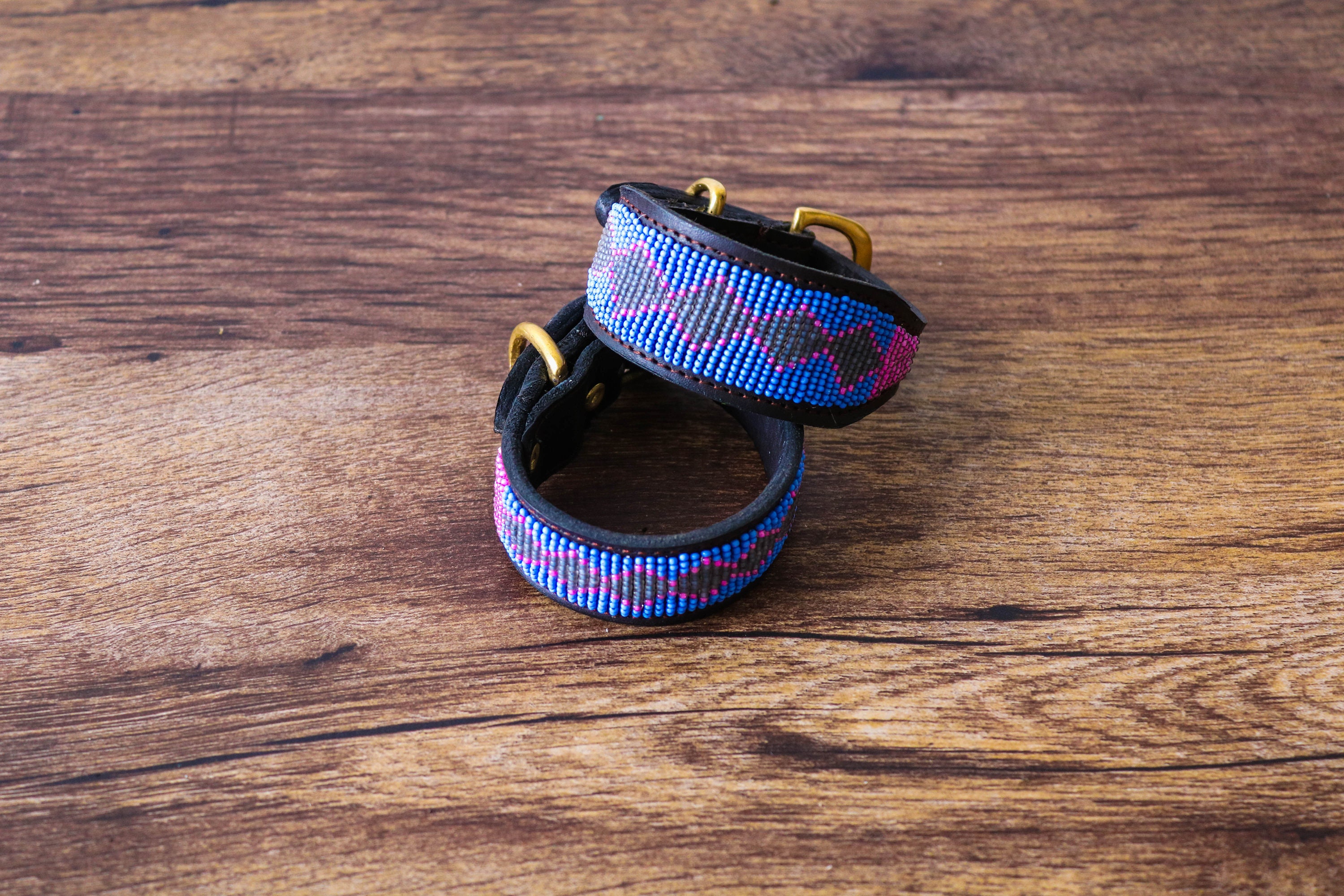African Beaded Collar,  Handmade Dog Collar , Maasai collar, Leather collar, Pet Gift, Christmas gift, Pet collar, Dog leash, Pet lead