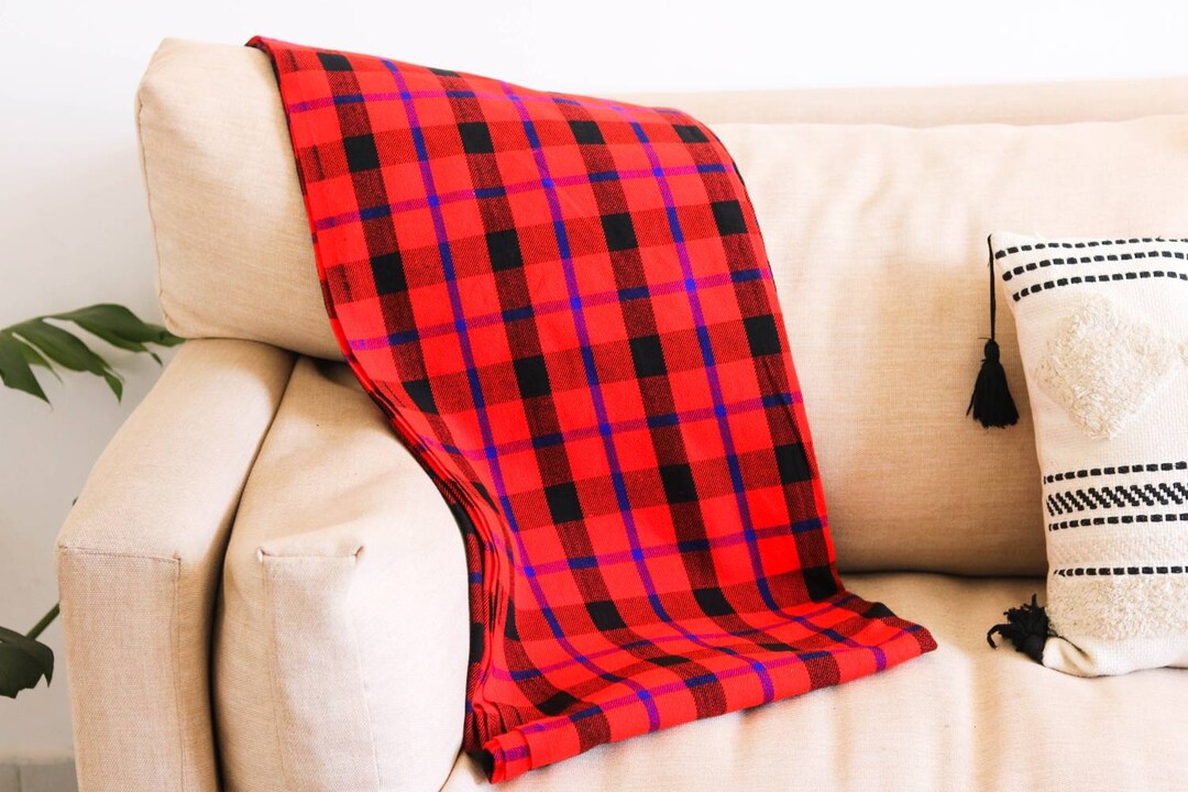 African Maasai Blanket Maasai Fabrics Kenyan Kikoy Etsy