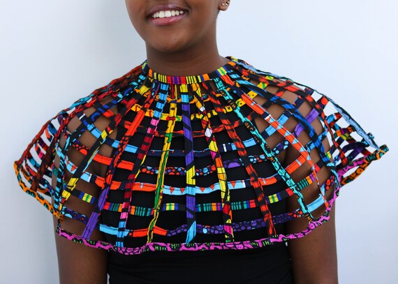 African fabric necklace sale