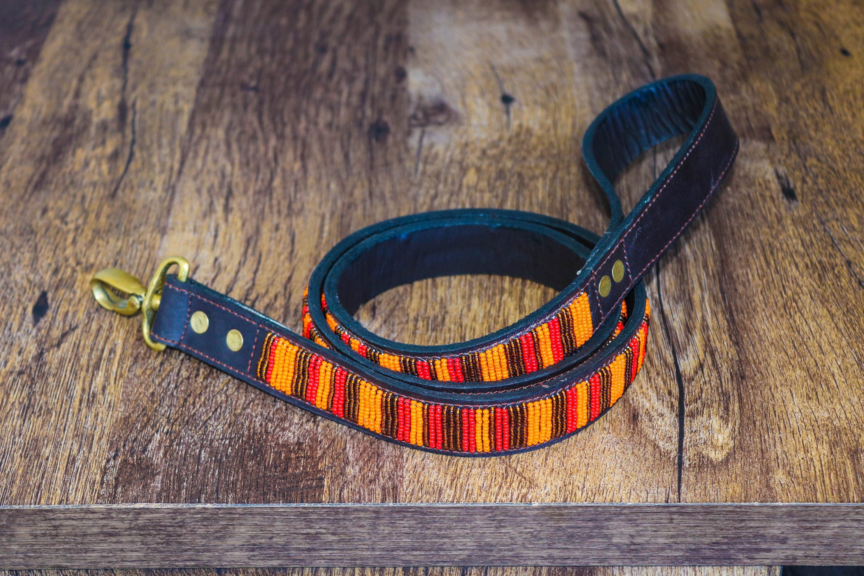 beaded dog leash