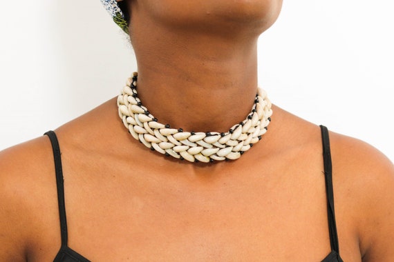 Cowrie choker necklace discount