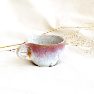 Handmade Ceramic Coffee Cup – Gradient Glaze Stoneware Mug – Unique Pottery Gift – Minimalist Kitchenware