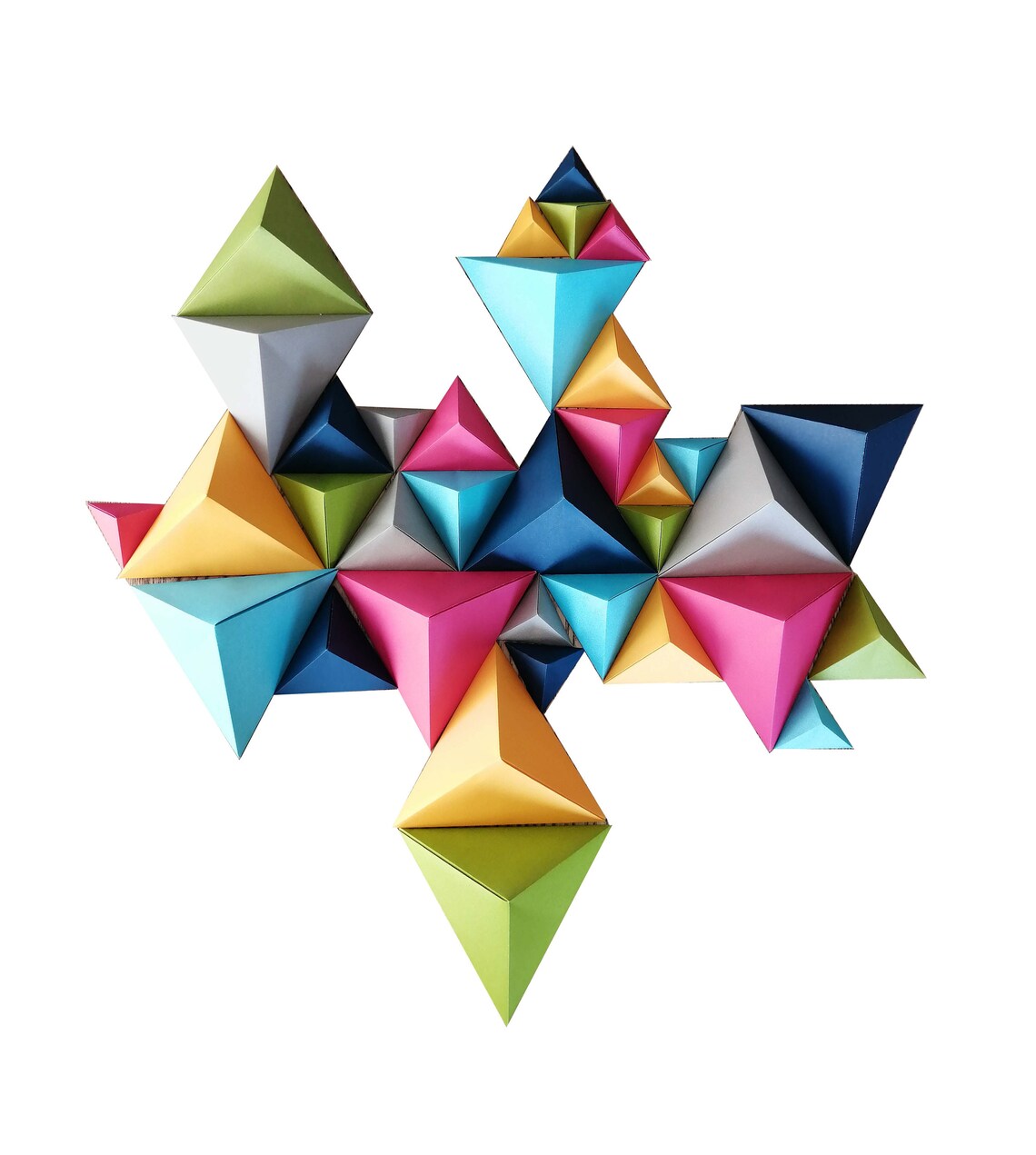 DIY Kit Origami Wall Art Pyramids Mosaic Etsy