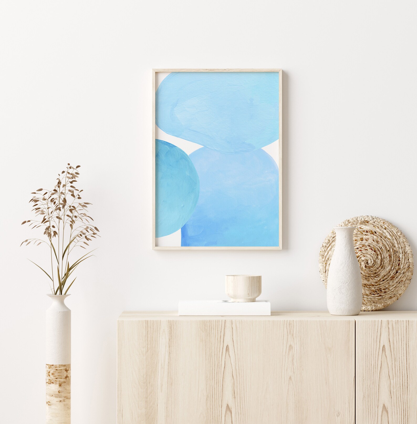 Sky Blue Painting Prints Printable Wall Art Abstract Color - Etsy