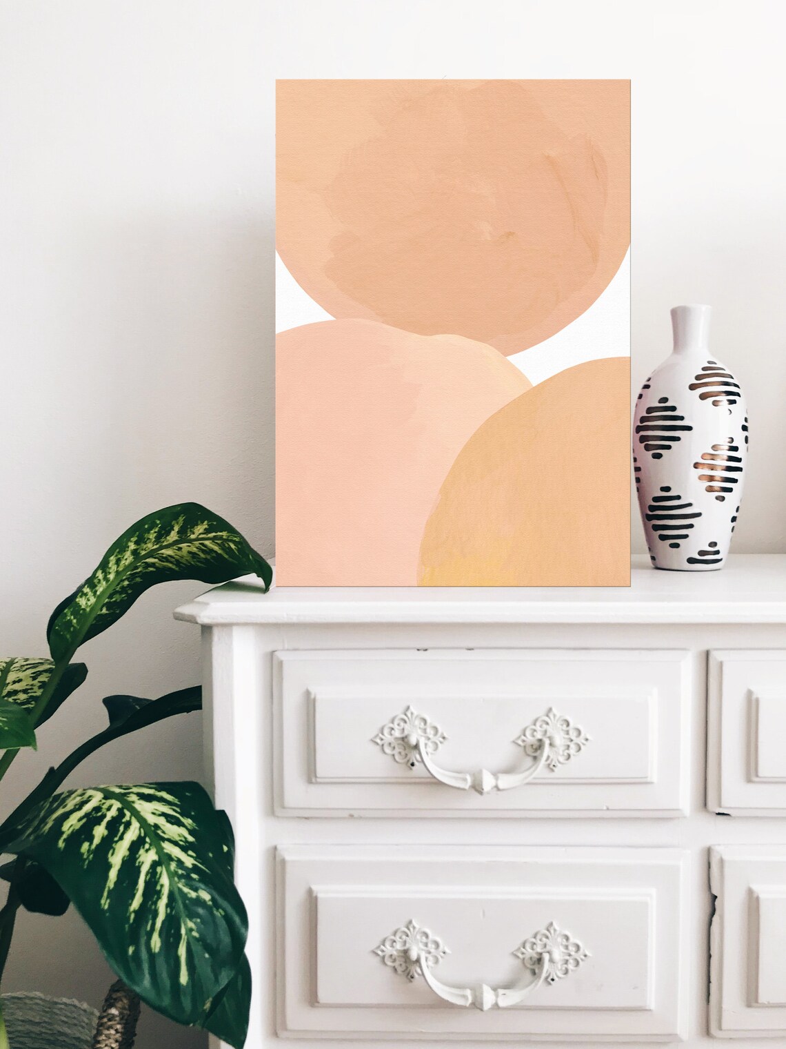 Peach Poster Printable Wall Art Peach Color Art Print Instant - Etsy