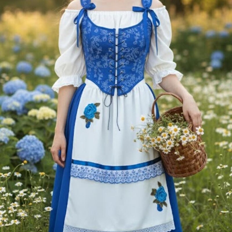 Belle Blue Dress Etsy