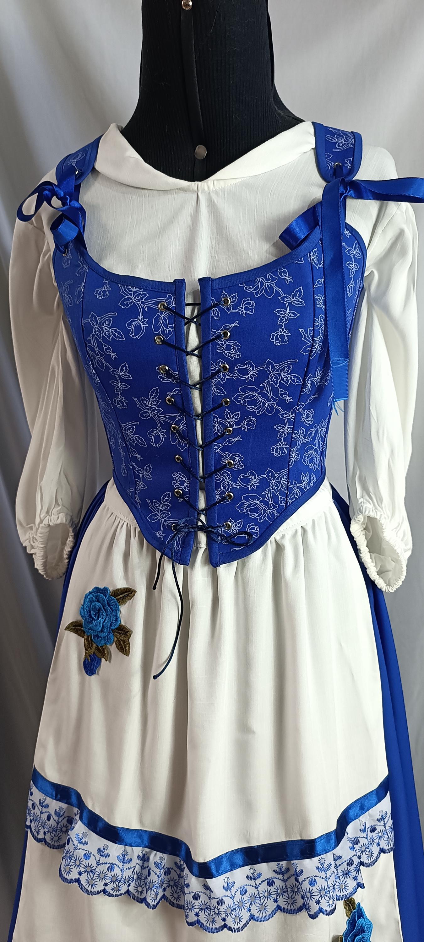 belle blue village dress Village Belle Dress, Belle Costume – TwirlingDresses main image 0