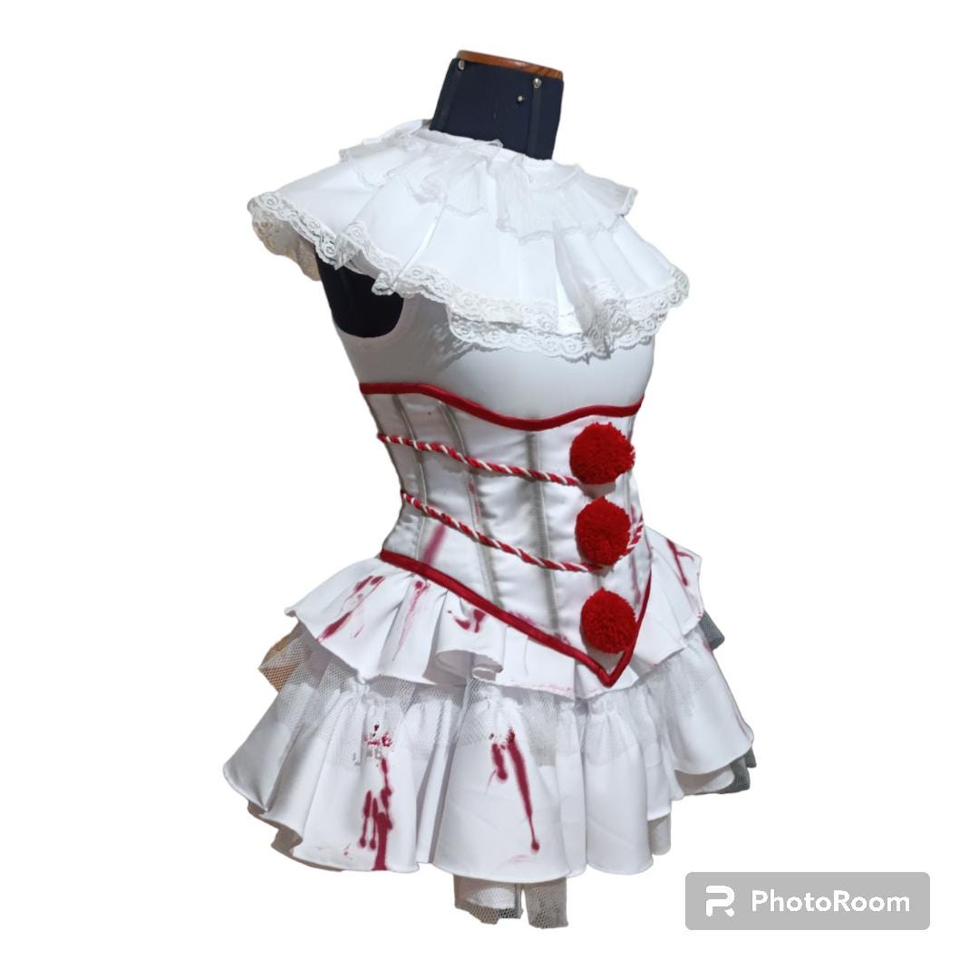 pennywise corset dress Cosplay Pennywise It Female Version Custom Made Halloween Dress