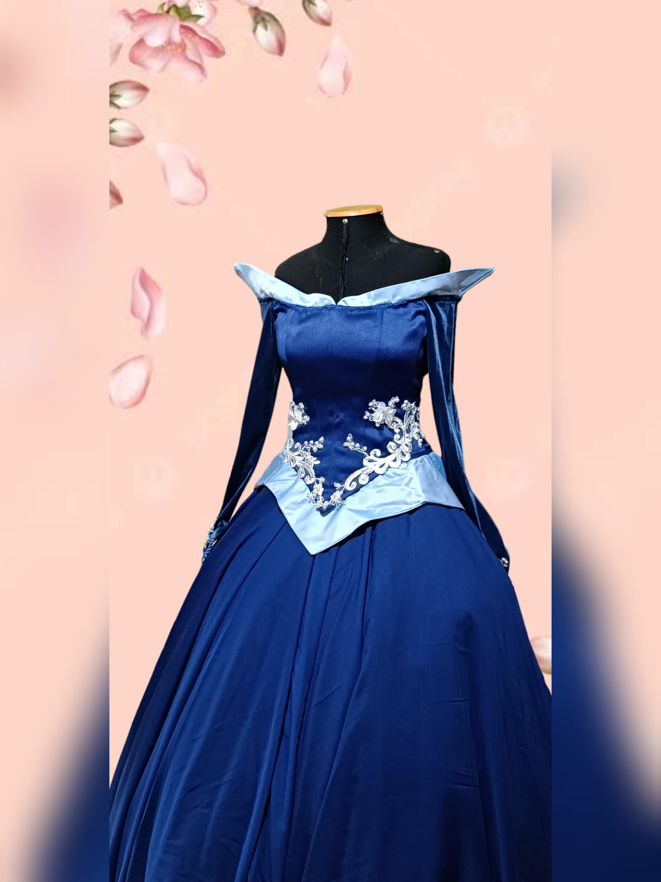 100-120【即納】オーロラ姫風豪華版プリンセスドレス［オーロラ