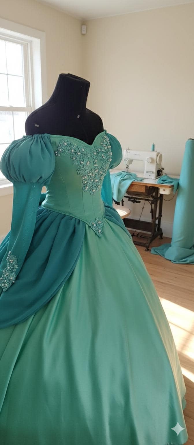 Teal Ariel Dress Woman - Etsy