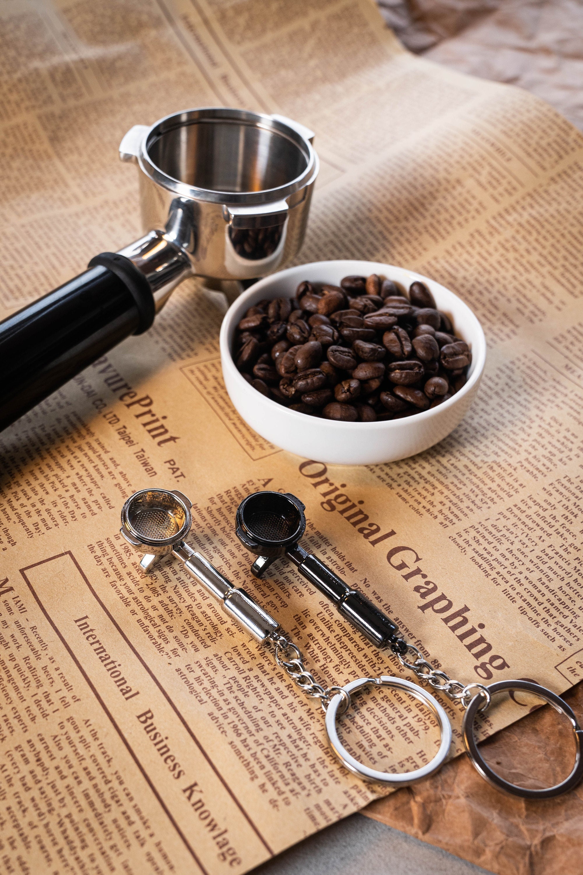 Coffee Tamper + Portafilter Keychain Set Espresso Accessories For Coff –  BaristaSpace Espresso Coffee Tool including milk jug,tamper and distributor  for sale.