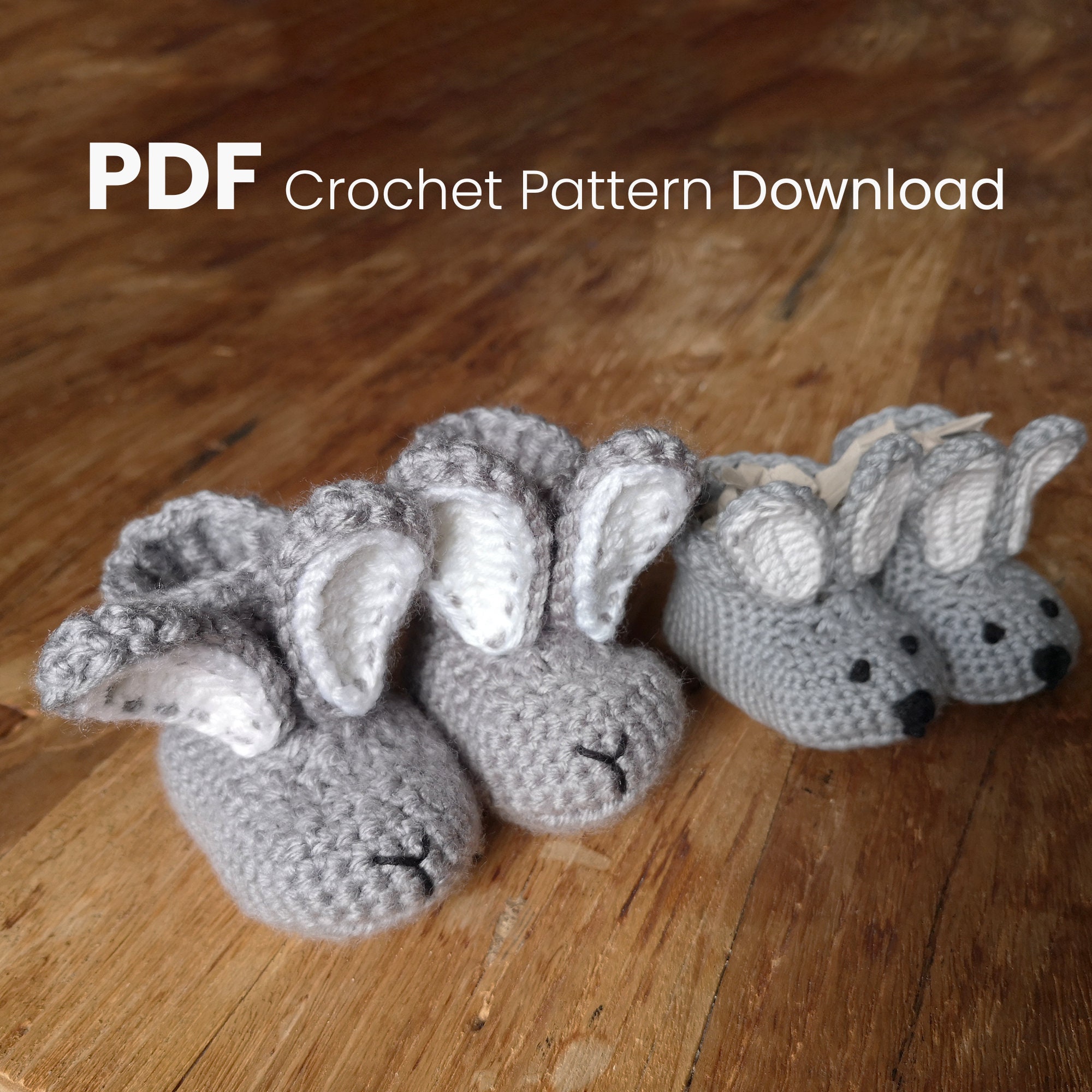 Newborn Baby Bunny Booties | Crochet *PATTERN* Download - Etsy