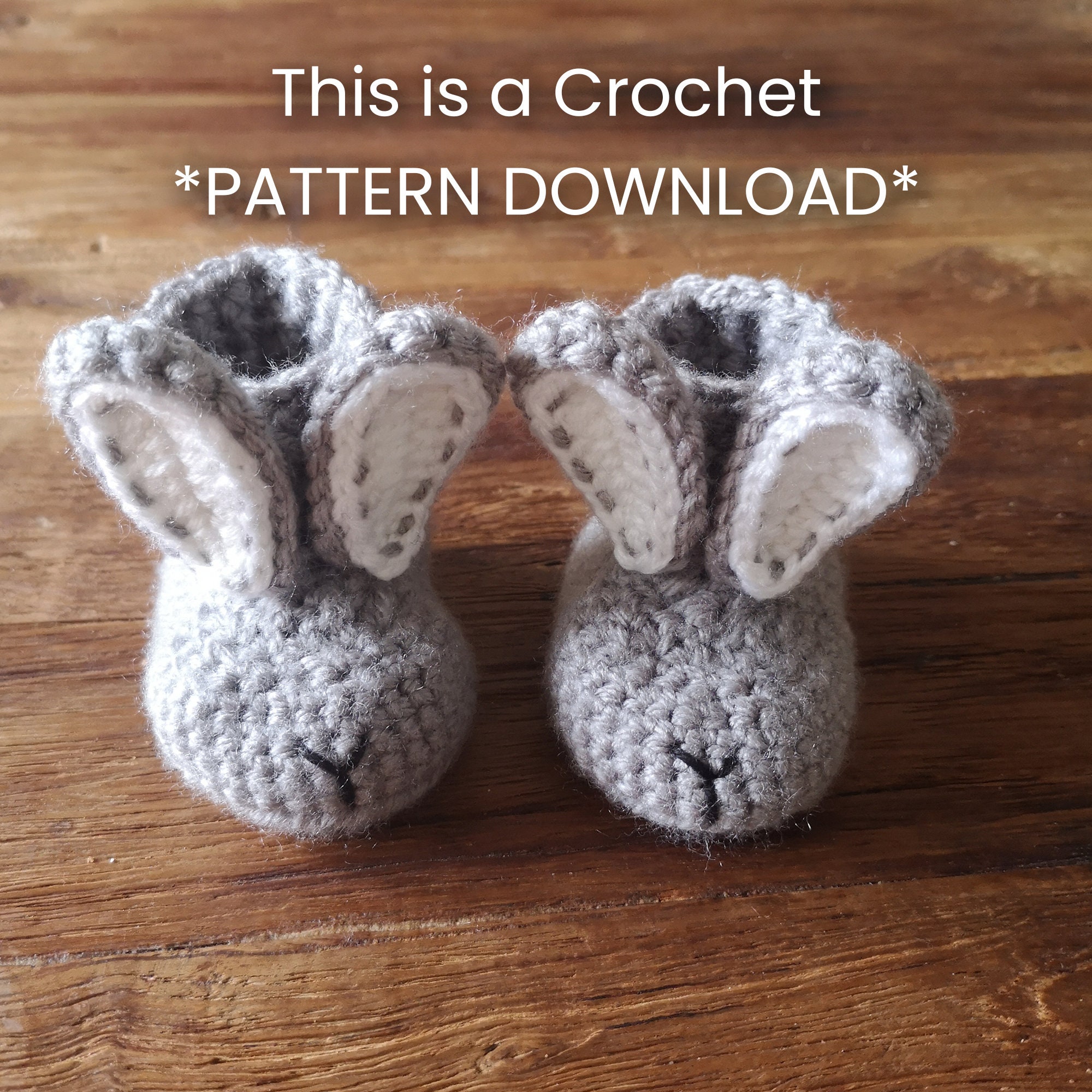 Newborn Baby Bunny Booties | Crochet *PATTERN* Download - Etsy