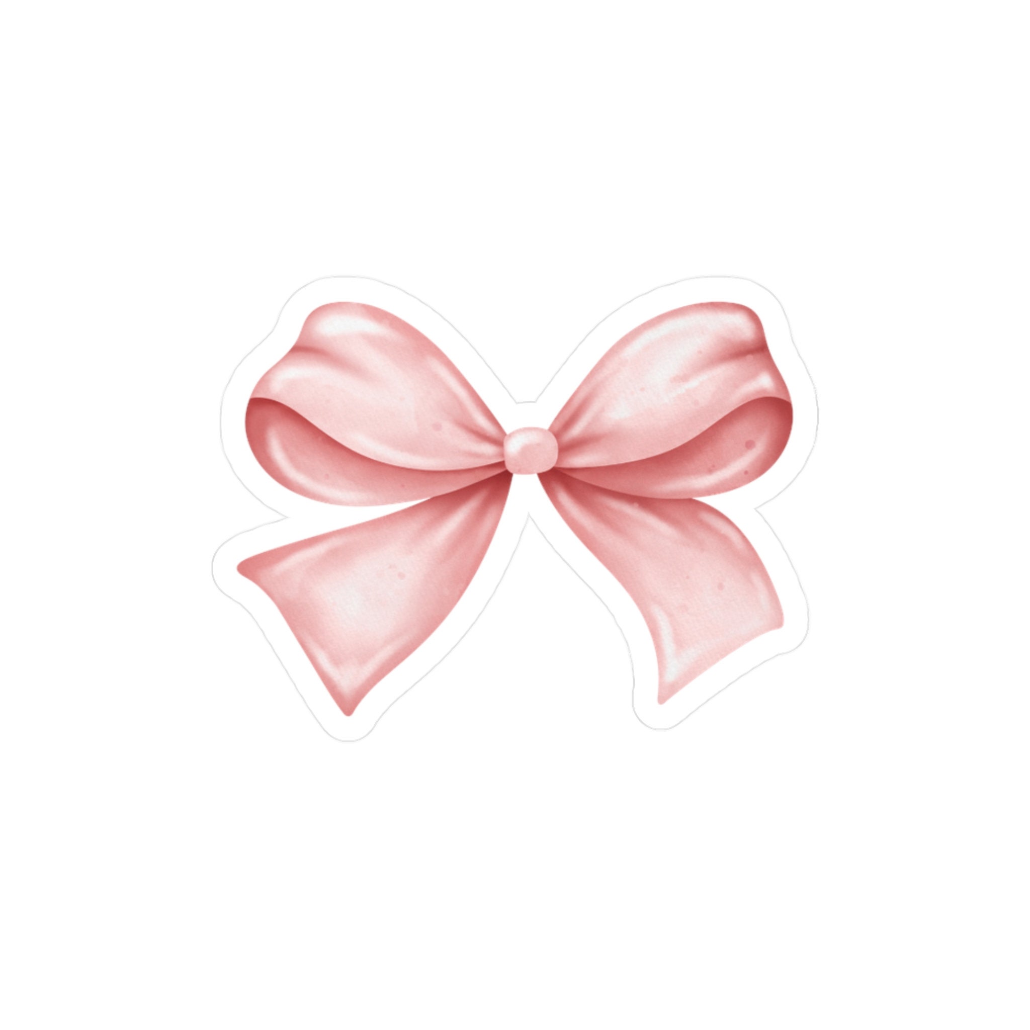 Coquette Pink Bow Sticker - Etsy