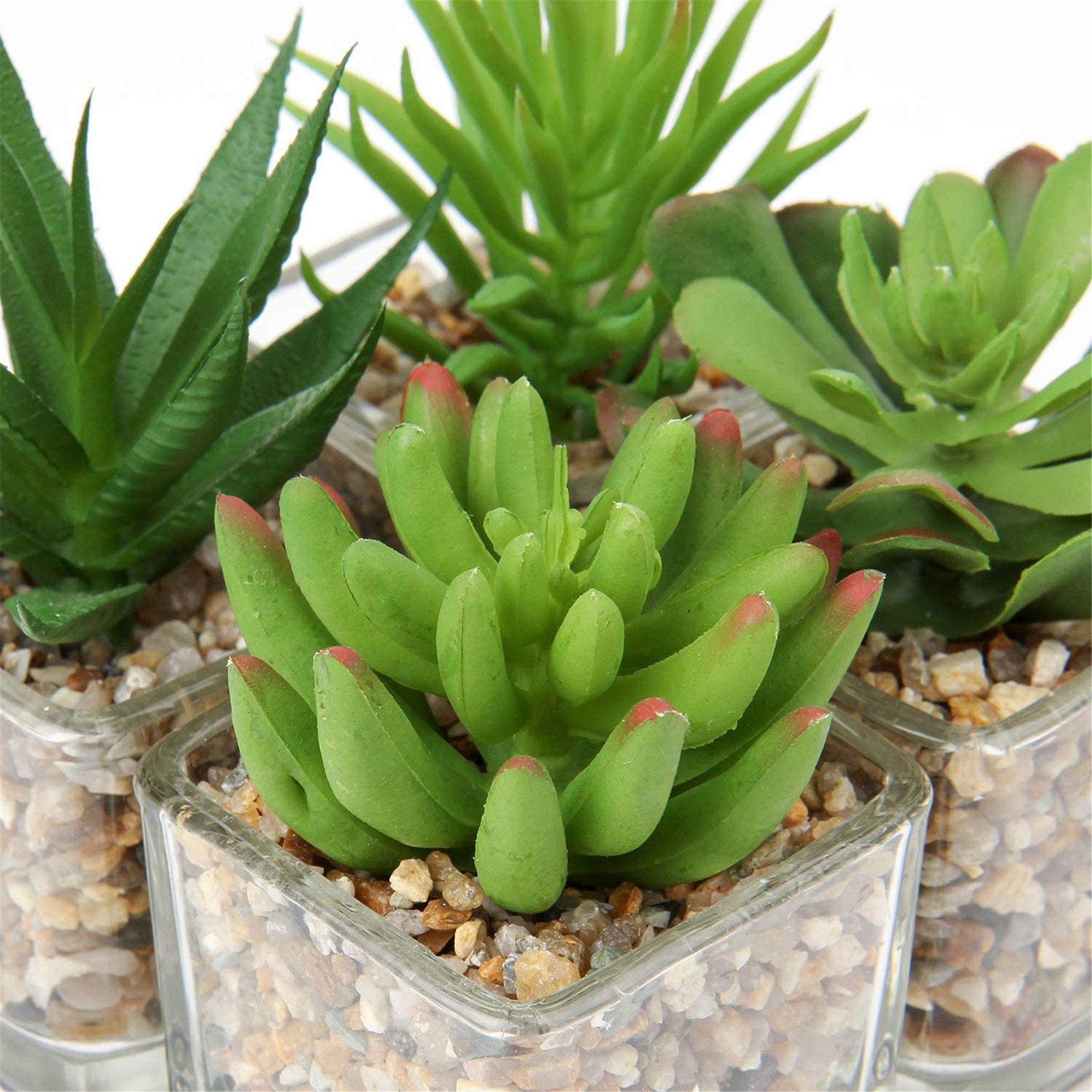 Artificial Succulent Plants 4pcs Mini Ceramics Potted Fake Etsy