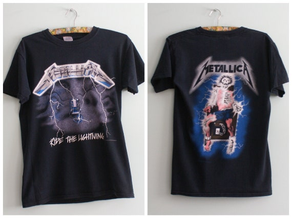 Metallica Unique T-shirt Ride the Lightning, Rare