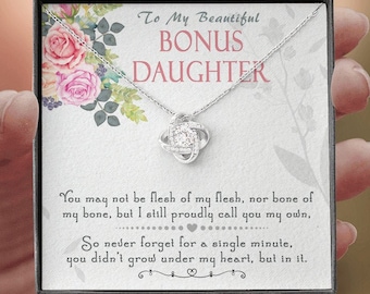 Step Daughter Necklace, Step Daughter Christmas Gift, Unbiological Daughter Necklace,Welcome to Family,Stepdaughter Necklace, Bonus Daughter