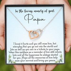 Papa Erinnerungsgeschenk, Verlust von Papa, Tod von Papa, Beileidsgeschenk, Papa Erinnerungsgeschenk, verstorbener Papa, Vermisse dich Papa, Erinnerungshalskette