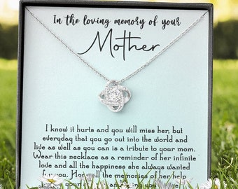 Mother Memorial Gift, Bereavement Gift, In Heaven memory of Mom, Sympathy Gift, Mom Remembrance Necklace,Mothers Keepsake,Guardian Angel Mom