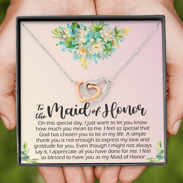 Maid of Honor Gift Ketting, Maid of Honor Voorstel, Huwelijksgeschenk voor Maid of Honor, Maid of Honor Sieraden, Maid of Honour Gift Card, MoH gift