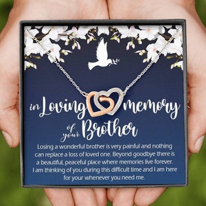 Loss of Brother, Grief, Sympathy, Funeral Gift, Brother Remembrance Necklace, In memory of Brother, Bereavement Gift, Memorial Necklace